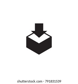 Isolated Boxing Icon Symbol On Clean Background. Vector Packaging Element In Trendy Style.