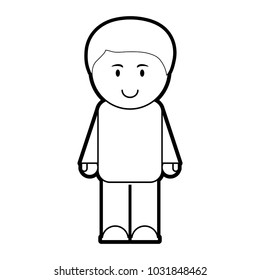 Isolated boy cartoon design