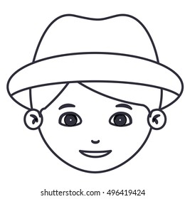 Isolated boy cartoon design