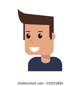 Isolated boy cartoon design