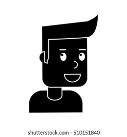 Isolated boy cartoon design