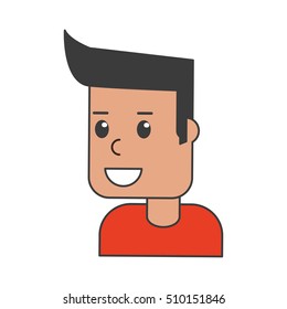Isolated boy cartoon design