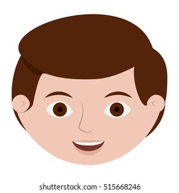 Isolated boy cartoon design