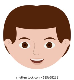 Isolated boy cartoon design
