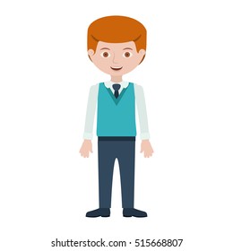 Isolated boy cartoon design