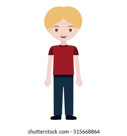 Isolated boy cartoon design