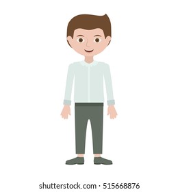 Isolated boy cartoon design