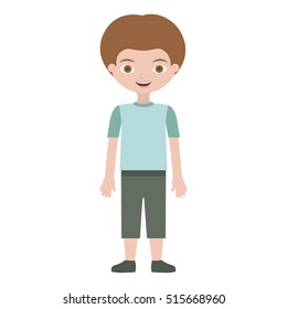Isolated boy cartoon design