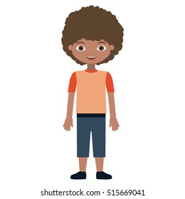 Isolated boy cartoon design
