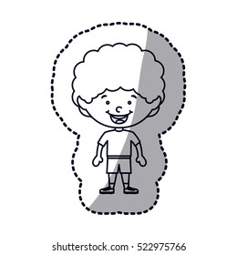 Isolated boy cartoon design