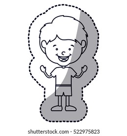 Isolated boy cartoon design