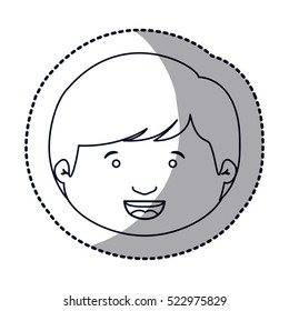 Isolated boy cartoon design
