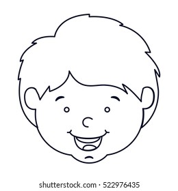 Isolated boy cartoon design
