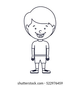 Isolated boy cartoon design