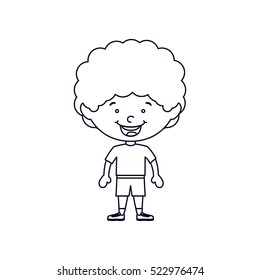 Isolated boy cartoon design