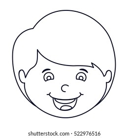 Isolated boy cartoon design