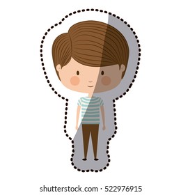 Isolated boy cartoon design