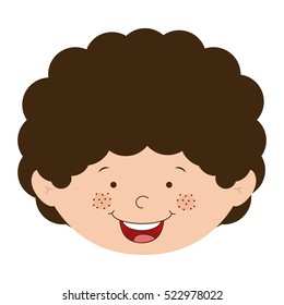 Isolated boy cartoon design