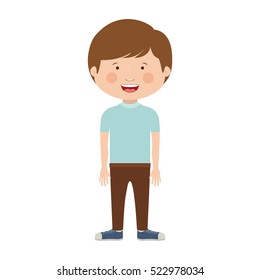 Isolated boy cartoon design