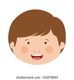 Isolated boy cartoon design