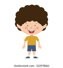 Isolated boy cartoon design