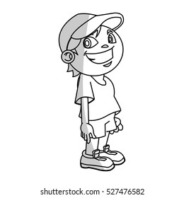 Isolated boy cartoon design