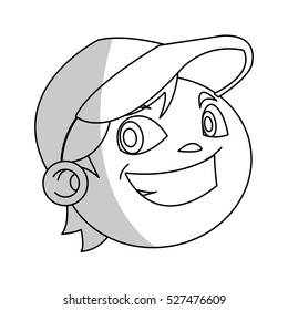 Isolated boy cartoon design