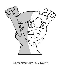 Isolated boy cartoon design