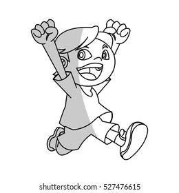 Isolated boy cartoon design