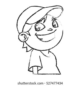 Isolated boy cartoon design