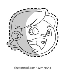 Isolated boy cartoon design