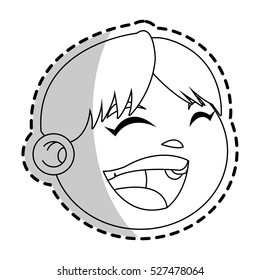 Isolated boy cartoon design