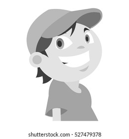 Isolated boy cartoon design