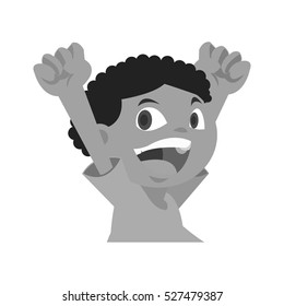 Isolated boy cartoon design