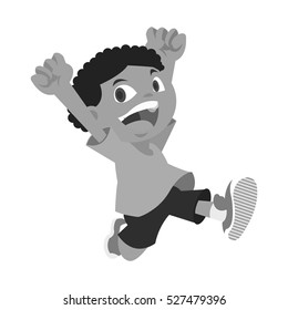 Isolated boy cartoon design