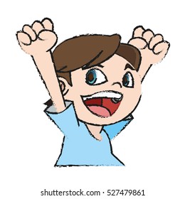 Isolated boy cartoon design