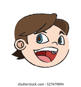 Isolated boy cartoon design