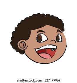 Isolated boy cartoon design