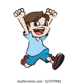 Isolated boy cartoon design