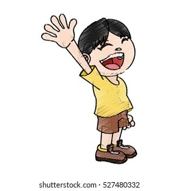 Isolated boy cartoon design