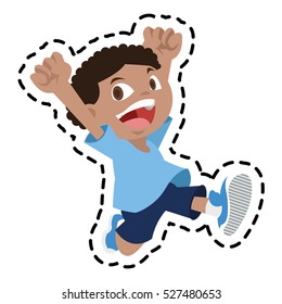 Isolated boy cartoon design