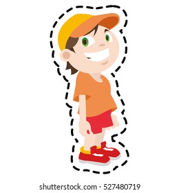 Isolated boy cartoon design