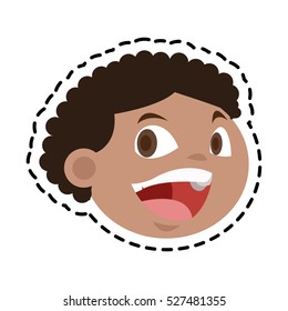 Isolated boy cartoon design