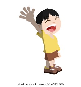 Isolated boy cartoon design