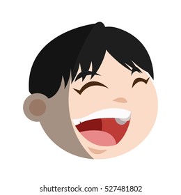 Isolated boy cartoon design