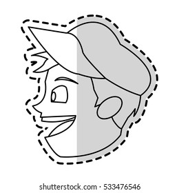 Isolated boy cartoon design