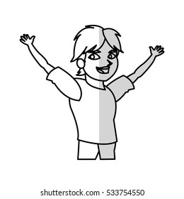 Isolated boy cartoon design