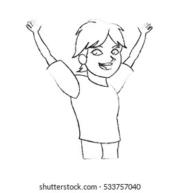 Isolated boy cartoon design