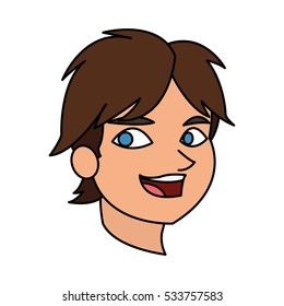 Isolated boy cartoon design