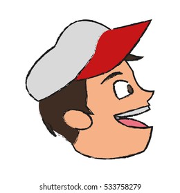 Isolated boy cartoon design